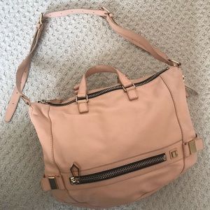 Botkier Honore Large Leather Hobo Bag, Powder
